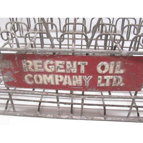 307 - Regent Oil company Ltd, metal 24 bottle crate, W47cm H34cm D32cm