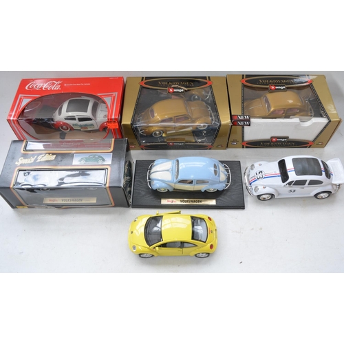 405 - Collection of Volkswagen Beetle and Campervan models, various manufacturers and scales to include 1/... 