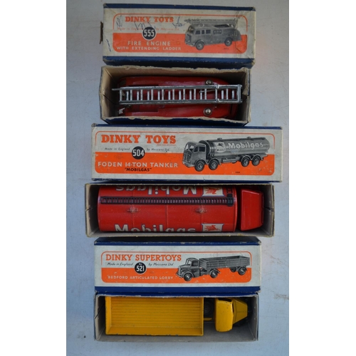 409 - Five boxed vintage Dinky Toys diecast model vehicles to include 561 Blaw Knox Bulldozer, 571 Coles M... 