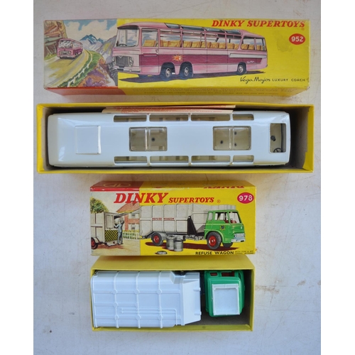 412 - Vintage boxed Dinky Supertoys 952 Vega Major Luxury Coach and 978 Refuse Wagon. Coach with original ... 