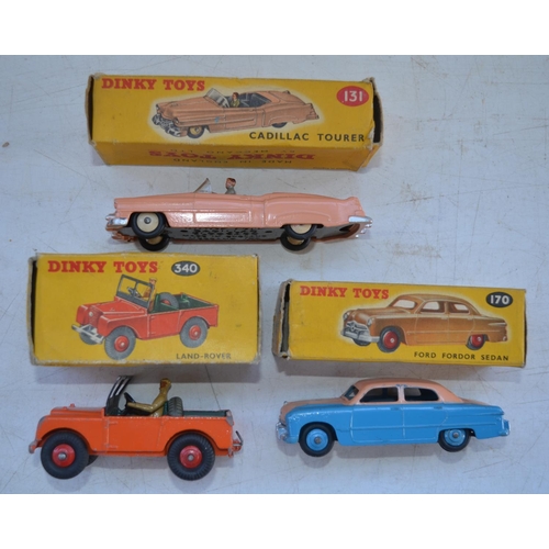 413 - Collection of vintage boxed Dinky Toys diecast model vehicles to include 277 and 263 Superior Criter... 