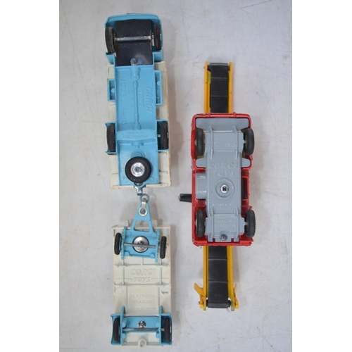 414 - Boxed Corgi Toys 64 Working Conveyor On Forward Control Jeep F.C.150 and 21 E.R.F Dropside Lorry And... 