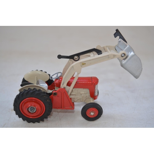 415 - Vintage Corgi Toys item 53 Massey-Ferguson 65 Tractor With Shovel (split in steering wheel), Item 55... 