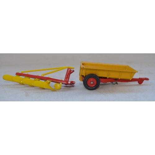 415 - Vintage Corgi Toys item 53 Massey-Ferguson 65 Tractor With Shovel (split in steering wheel), Item 55... 