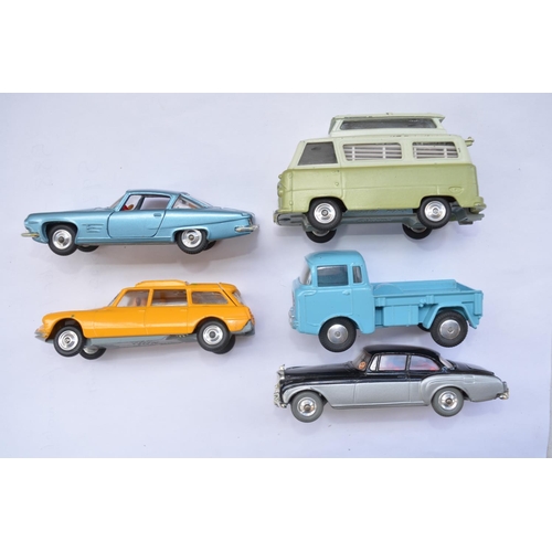 416 - 5x boxed vintage Corgi Toys diecast vehicle models to include 420 Ford Thames Airborne Caravan, 409 ... 