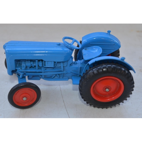 419 - Collection of vintage models and toys to include boxed  Crescent Toys Dexta Tractor, charming tinpla... 