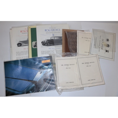 144 - Mixed collection of Rolls-Royce brochures and ephemera, some reprints