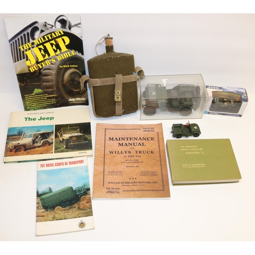 203 - Reproduction Maintenance Manual for Willys Truck Model MB, 4 other Military vehicle related books, L... 