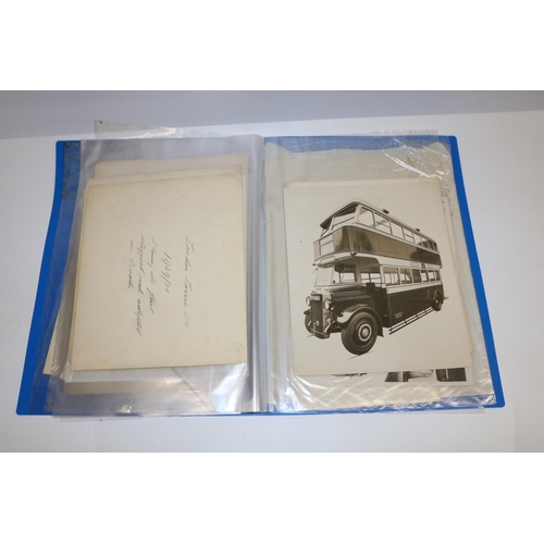 246 - Folder of approx. 30 Coachbuilder photos of 1930s coaches buses vans, etc.