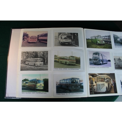 31 - Two photo albums (305 buses) 57 trucks, etc. 2 bus books