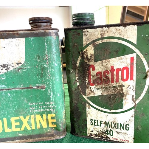 337A - Set of four oil cans including x2 8000 - Tours, Shell x100 and Castrol Suractive