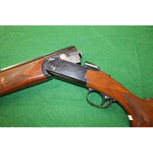 253 - 12 Bore Valmet over-under single trigger ejector shotgun, 2 1/4 chamber, barrel length 28