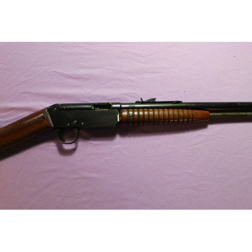 317 - BSA .22 pump action rifle with fixed fore sights and adjustable rear sights, serial no. 3839 (sectio... 