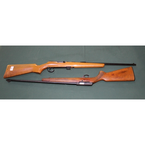 326 - .22 BSA Armatic cocking lever rifle with magazine, serial number: H1581 and a .22 BRNO model 581 aut... 