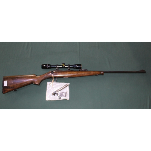 327 - .22 BRNO bolt action rifle with magazine and a Niko Sterling Silver Crown 4x32 scope, serial number:... 