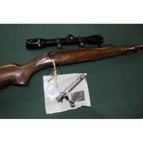 327 - .22 BRNO bolt action rifle with magazine and a Niko Sterling Silver Crown 4x32 scope, serial number:... 