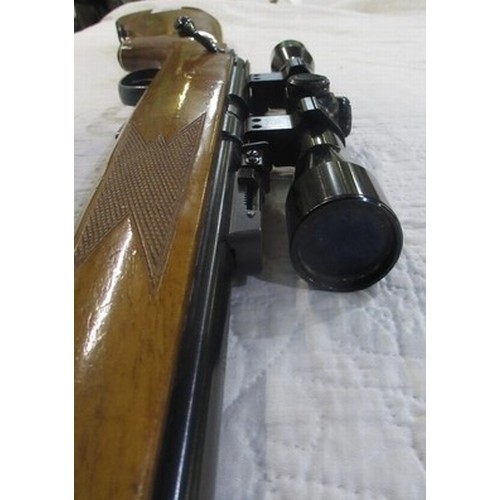 328 - Krico .22 cal LR bolt action rifle, made in Germany with own magazine, Micro-Trac weaver telescopic ... 