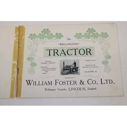 158 - 'The Wellington' Tractor manufactured by William Foster & Co. Ltd, traction engine brochure