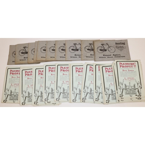 262 - Collection of brochures for Royal Enfield and Stirling cycles (approx. 58)