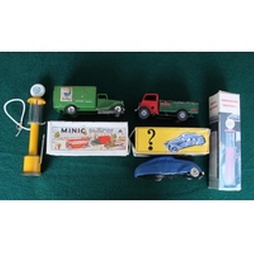 123 - Boxed Tri-ang Minic Toys Delivery van, Tri-Ang Minic van, blue The Wonder Car in original box & mini... 