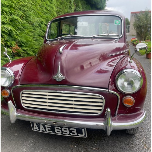 2 - Maroon Morris Minor Traveler 1098cc Year of manufactory 1970 registered in 1971 full service history... 