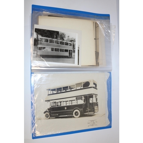 246 - Folder of approx. 30 Coachbuilder photos of 1930s coaches buses vans, etc.