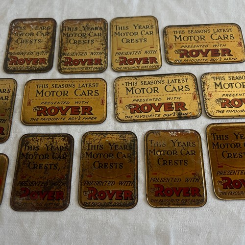 93 - Fourteen Rover car radiator crests