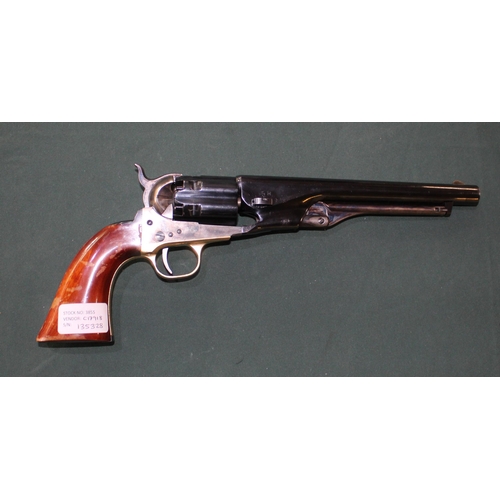 239 - .44 Unknown make modern black powder (Navy Colt) pistol, serial number: 135328 (section 1 certificat... 