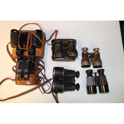 15 - Omega 8x30 binoculars in leather carry case, Aitchison of London Mono 8x binoculars in leather carry... 