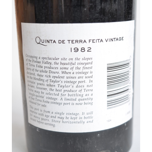 656 - Two unopened 75cl bottles of Taylor's 1982  Quinta De Terra Feita Vintage Port, bottled 1984, with w... 