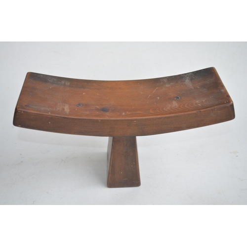 666 - Japanese hardwood pillow, L36cm H20.5cm