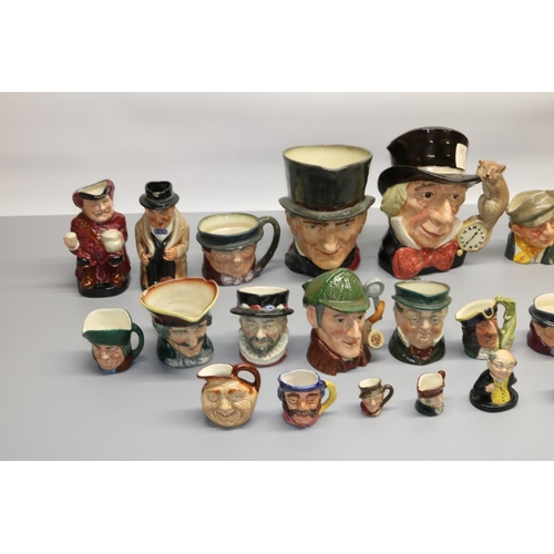 1253 - Collection of twenty six Royal Doulton character jugs, incl. Winston Churchill, John Peel, Tam O' Sh... 