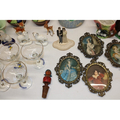 1255 - Quantity of 1930s and later ceramics and mid-century glassware, incl. a pair of Art Deco style Torqu... 