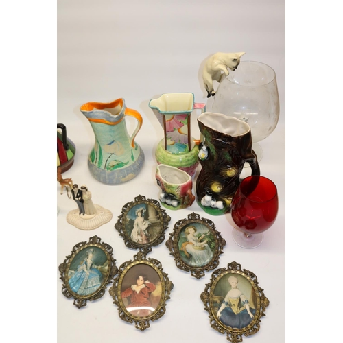 1255 - Quantity of 1930s and later ceramics and mid-century glassware, incl. a pair of Art Deco style Torqu... 