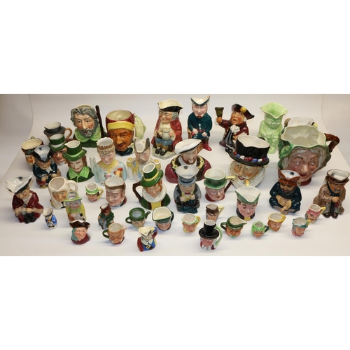 1257 - Large quantity of character and toby jugs by various manufacturers incl. Beswick, Roy Kirkham, Sylva... 