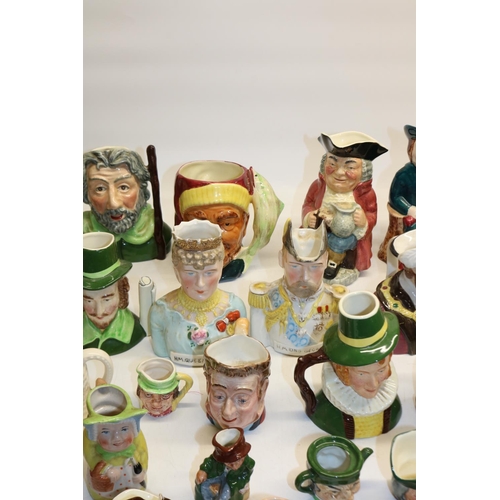 1257 - Large quantity of character and toby jugs by various manufacturers incl. Beswick, Roy Kirkham, Sylva... 