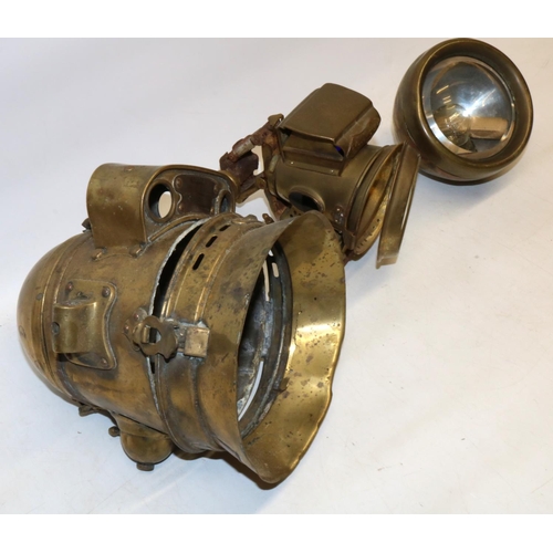 233 - Jos. Lucas Ltd Birmingham - King of the Road Projector brass car lamp, serial no.684; Jos. Lucas Ltd... 