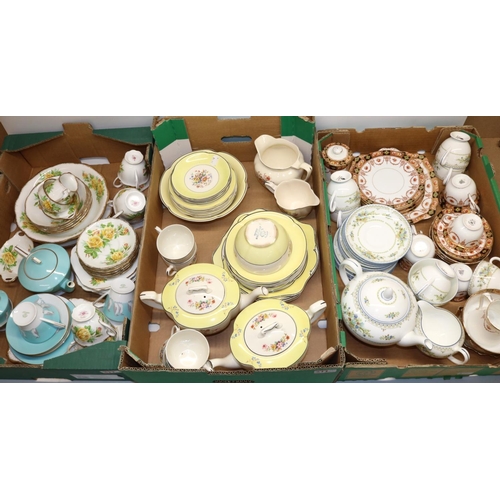 377 - Large quantity of teaware, incl. Wedgwood Petersham, Royal Albert Tea Rose, Johnson Bros Pareek, Nor... 