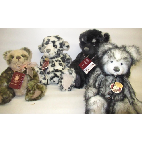 165 - Four Charlie Bears, including Rea, Finley, Akhuti and Olive. Designed by Isabelle Lee (4)