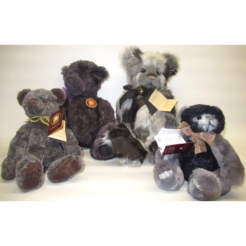 168 - Four Charlie Bears including Pepper Pot, Diddums, Victoria and Emil. Designed by Isabelle Lee and He... 