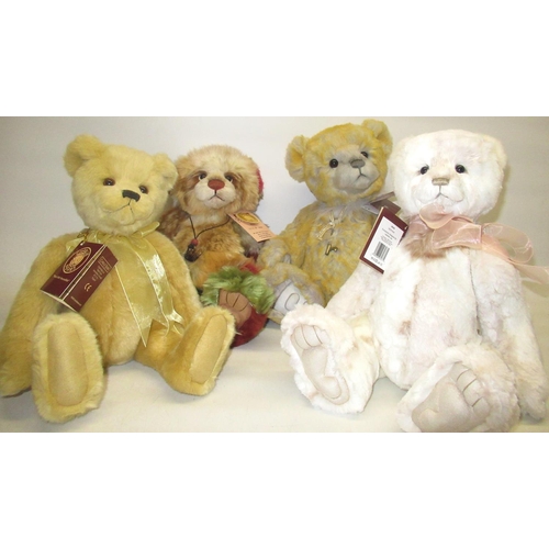 169 - Four Charlie Bears including Toffee Apple, Forever, Jane and Honeybunch. Designed by Isabelle Lee an... 