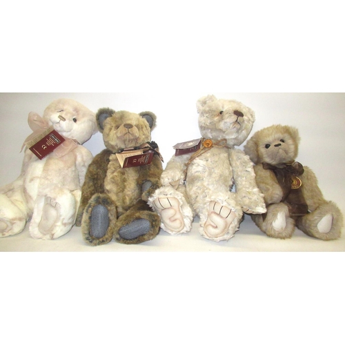 176 - Four Charlie Bears, including Agnes, Jane, Always and Olly. Designed by Isabelle Lee and Heather Lya... 