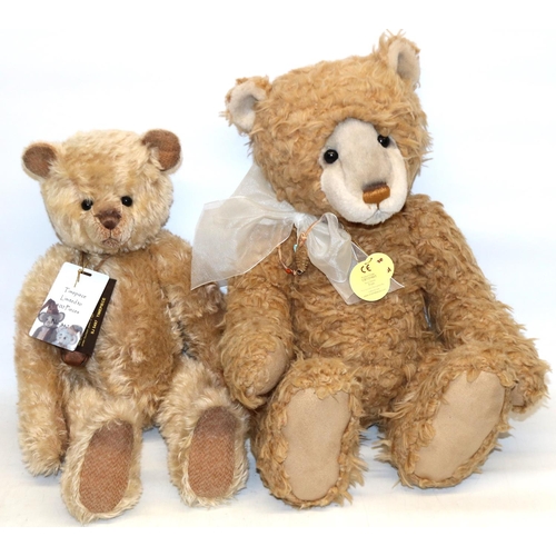 186 - Limited edition Timepiece Charlie Bear 317/400 and 'Fish' Charlie Bear. Designed by Isabelle Lee