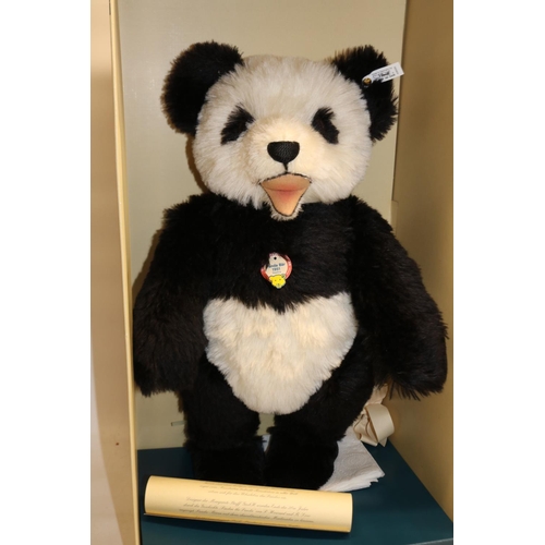 43 - Steiff Panda Bear 1951, 1996 replica. Limited edition 1154/3000, H50cm. Boxed with certificate