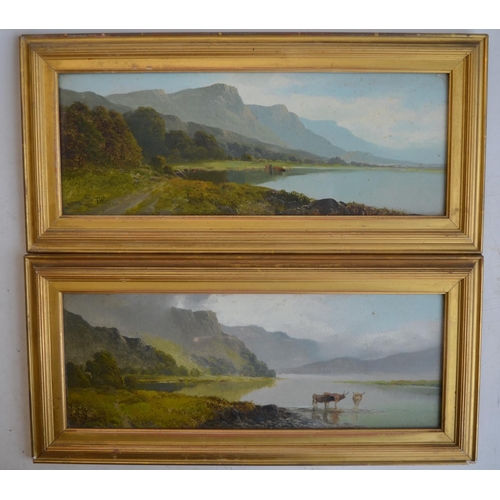 693 - Two original oil paintings of Loch Maree and Loch Long by renowned Scottish artist John H Gibb, both... 