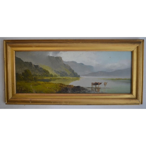 693 - Two original oil paintings of Loch Maree and Loch Long by renowned Scottish artist John H Gibb, both... 