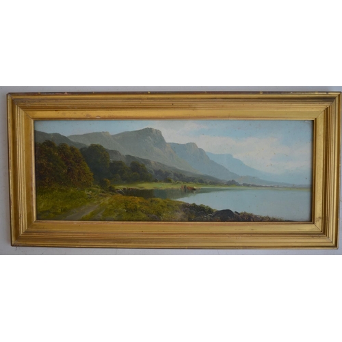 693 - Two original oil paintings of Loch Maree and Loch Long by renowned Scottish artist John H Gibb, both... 