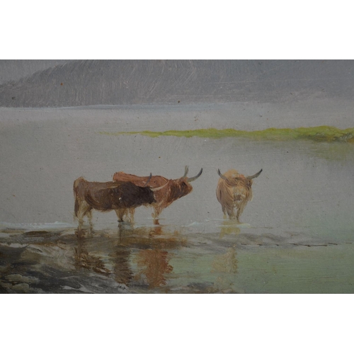 693 - Two original oil paintings of Loch Maree and Loch Long by renowned Scottish artist John H Gibb, both... 