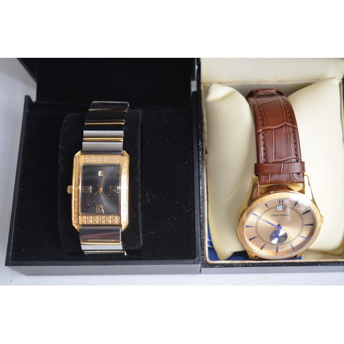 674 - As new Gianni Sabatini gold plated quartz wristwatch with date D42mm, Zennox quartz Watch Camera, th... 