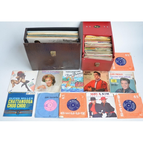 721 - Collection of vintage records, LPs and singles to include Elvis Presley Follow That Dream, Jive Bunn... 